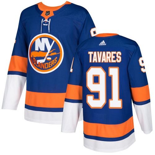 Adidas Islanders #91 John Tavares Royal Blue Home Authentic Stitched Youth NHL Jersey